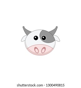 cute cow head icon