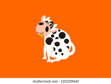 cute cow, cow icon, game paper, cut and glue, cow silhouette, cow vector