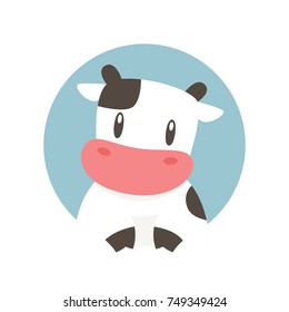 Cute Cow Icon Vector