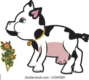 Cute Cow illustration.