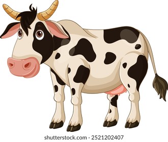 Ilustração de vaca bonito com pontos pretos