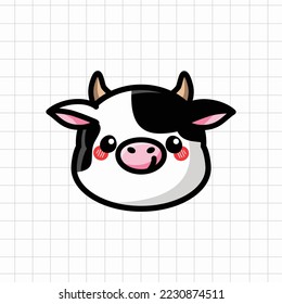 Cute Cow Kettle Vector Illustration