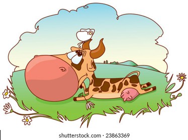 cute cow on a meadow
