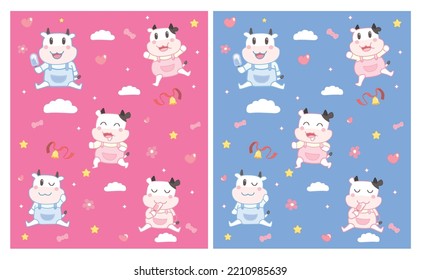 cute cow pattern for children's clothes, children's cloth