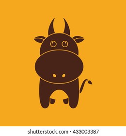 Cute cow silhouette
