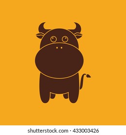Cute cow silhouette