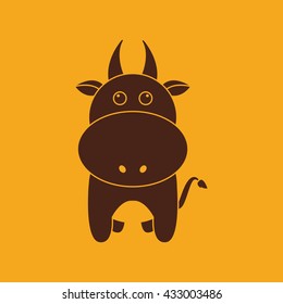 Cute cow silhouette