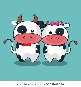 cute cow stuffed icon