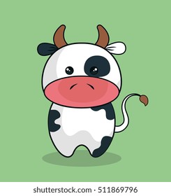 cute cow stuffed icon