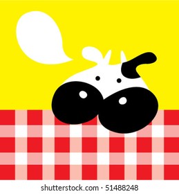 cute cow tag