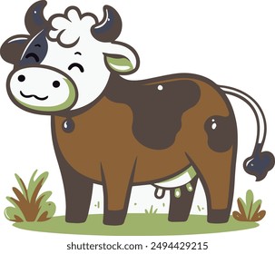 A cute cow vector art