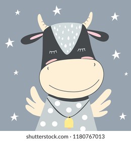 Cute cow vector illustration