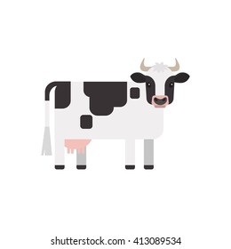  Cute cow vector illustration. 