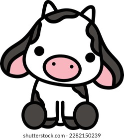 Cute cow Vector, Cow illustration, Cute cow, animal