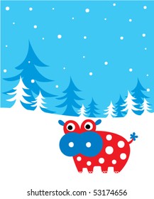 cute cow xmas