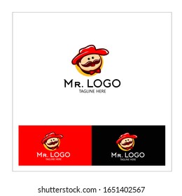 CUTE COWBOY VECTOR LOGO TEMPLATE