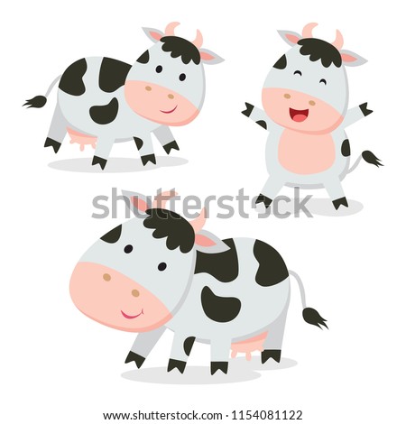 Cute Cows Vector Stock Vector (royalty Free) 1154081122 - Shutterstock