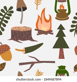 Frische und gemütliche Herbstillustrationen. Herbstvektorelemente im skandinavischen Stil
