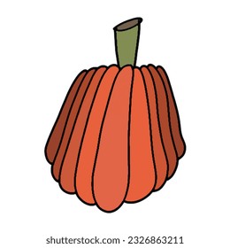cute cozy pumpkin. Fall and autumn element. halloween pumpkin