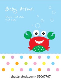 cute crab baby arrival