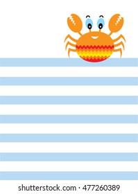 cute crab card