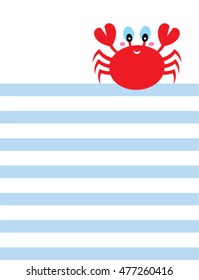 cute crab card