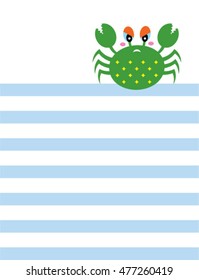 cute crab card
