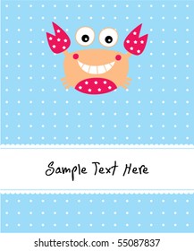 cute crab card