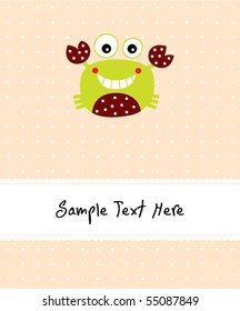 cute crab card