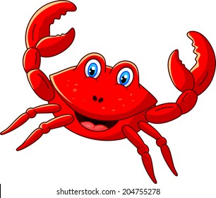 Cute crab cartoon 