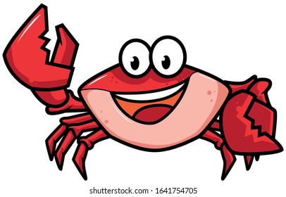 Cute Crab Cartoon Animal Illustration