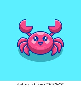 Cute crab cartoon design character