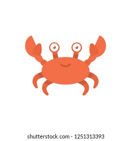 cute crab cartoon vector