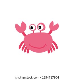 cute crab cartoon vector