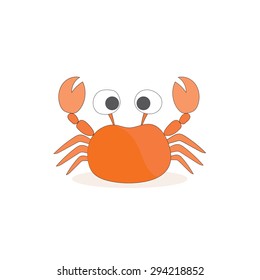 Cute crab cartoon. vector design illustration.