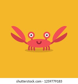 Cute Crab Cartoon Vector Illustration