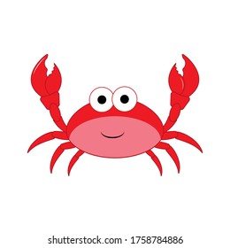 Cute Crab cartoon vector illustration