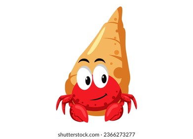 Cute Crab Character Design Illustration