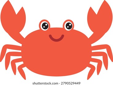 A cute crab character illustration.