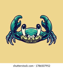 CUTE CRAB CHARAVTER ILLUSTRATION DESIGN
