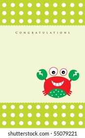 cute crab congratulations card