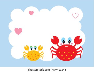 cute crab happy mother's day greeting card