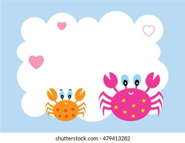 cute crab happy mother's day greeting card