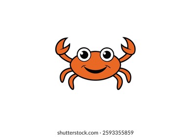 A Cute crab head vector illustration 