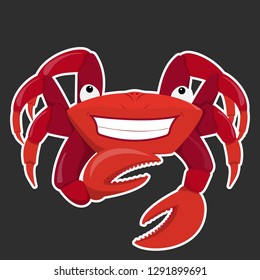 Cute crab illustration. Element for your design.