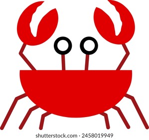 cute crab illustration, with interesting designs and shapes