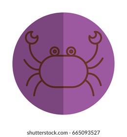 cute crab isolated icon