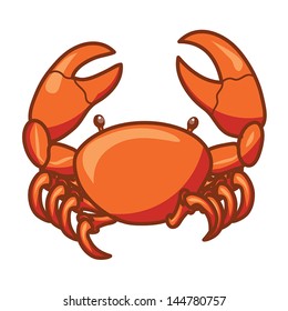 cute crab isolated  illustration on white background