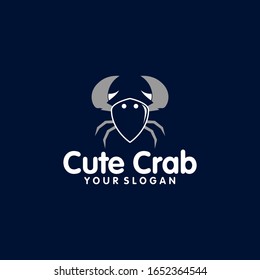 Cute Crab Logo Idea Vector Template