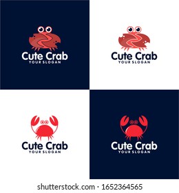 Cute Crab Logo Idea Vector Template